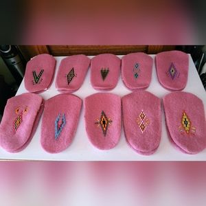 Lot of 10 Beaded Moccasin  Tops Lot 2